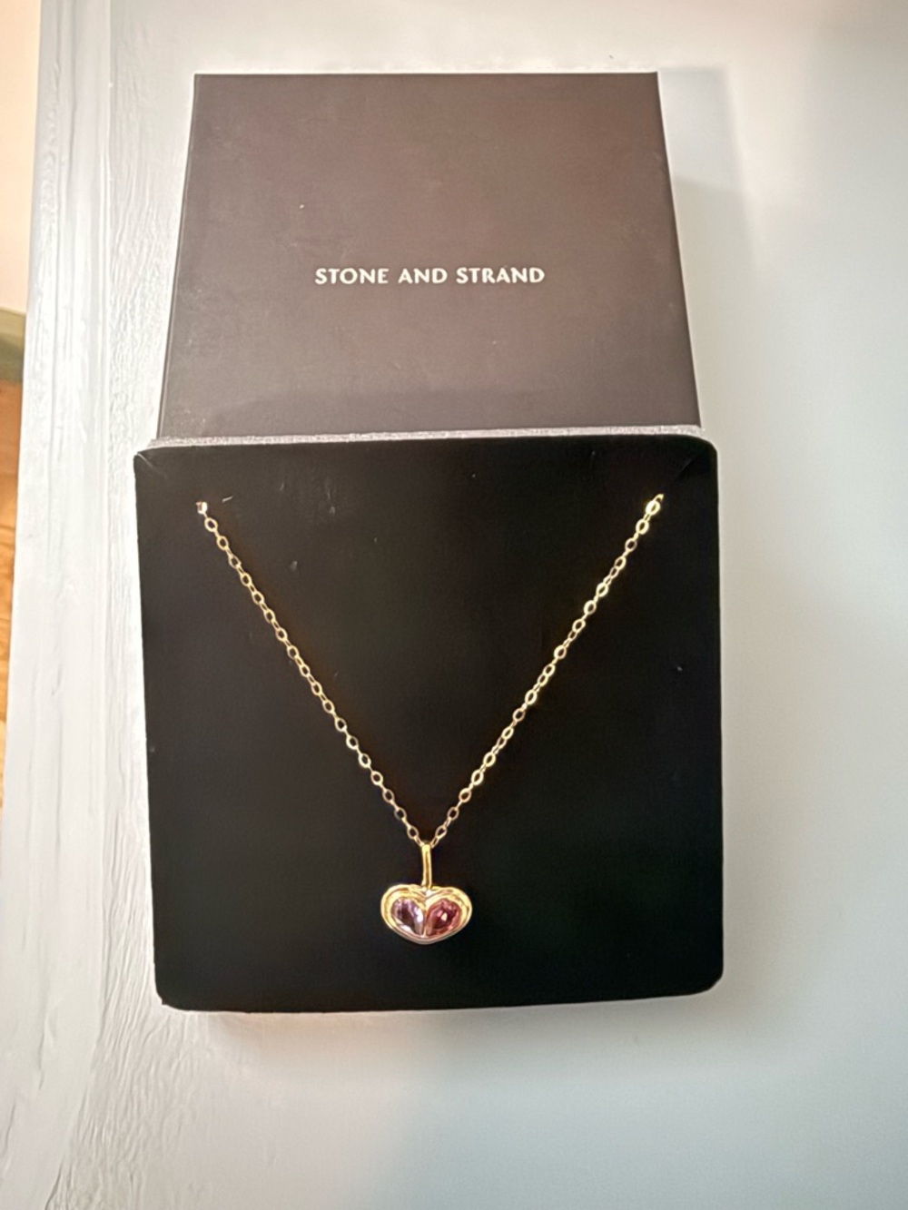 Stone and Strand Lavender Haze heart necklace